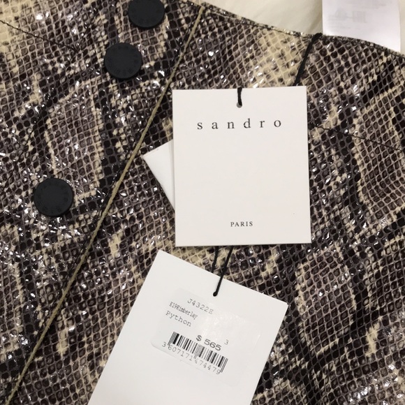 Sandro Kimberlay Leather Mini Skirt L NWT - Picture 12 of 17